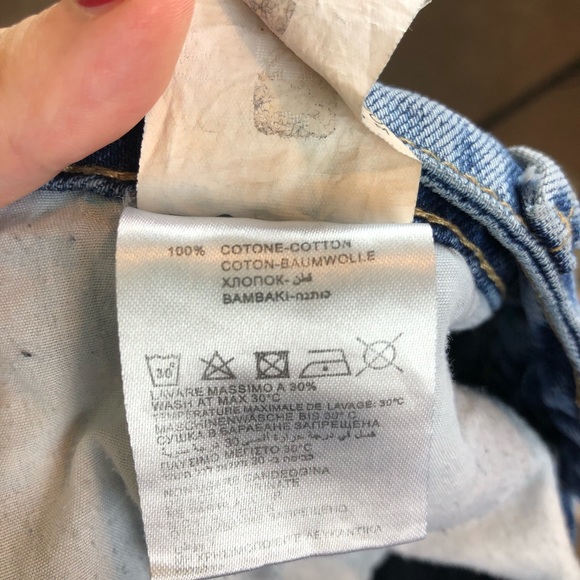 Denim Studded Distressed Cutoff Jean Shorts - Picture 8 of 8